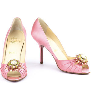 Christian Louboutin Pompadouce Satin Heels